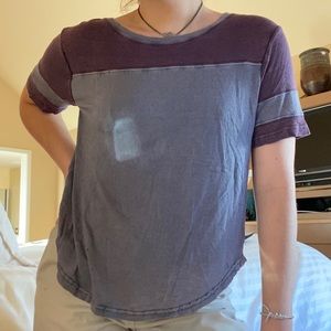 Pacsun blue tee with arm stripes